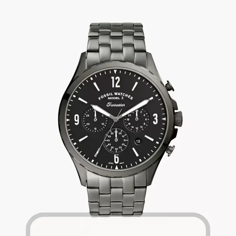 Fossil Forrester Chronograph Black Dial Quartz Men's Watch | FS5606